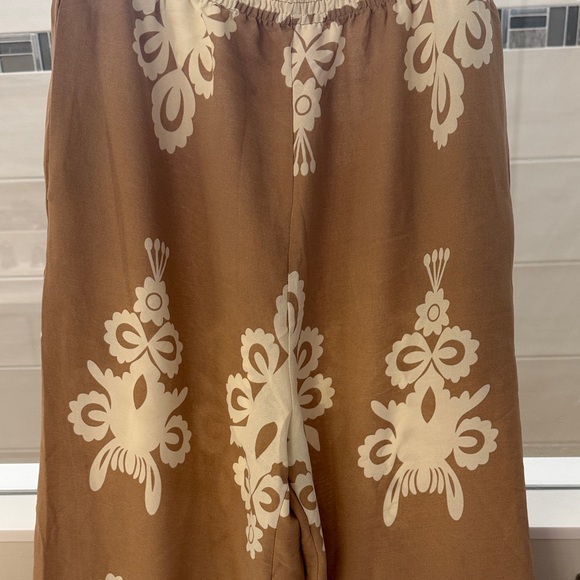 PRETTY GARDEN Brown and White Strapless Jumpsuit w Strap option Size S NWT - Picture 4 of 6